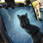 Moonlight Wolf Print Pet Car Back Seat Cover