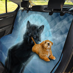 Moonlight Wolf Print Pet Car Back Seat Cover