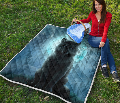 Moonlight Wolf Print Quilt