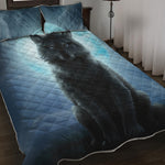 Moonlight Wolf Print Quilt Bed Set