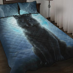Moonlight Wolf Print Quilt Bed Set