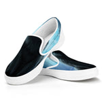 Moonlight Wolf Print White Slip On Shoes
