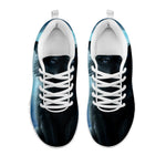 Moonlight Wolf Print White Sneakers
