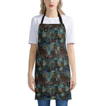 Mosaic Patchwork Pattern Print Apron