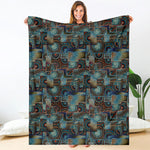 Mosaic Patchwork Pattern Print Blanket