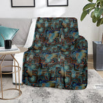 Mosaic Patchwork Pattern Print Blanket
