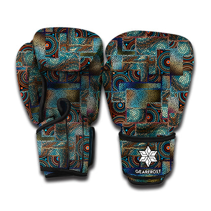 Mosaic Patchwork Pattern Print Boxing Gloves