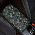 Mosaic Patchwork Pattern Print Car Center Console Cover