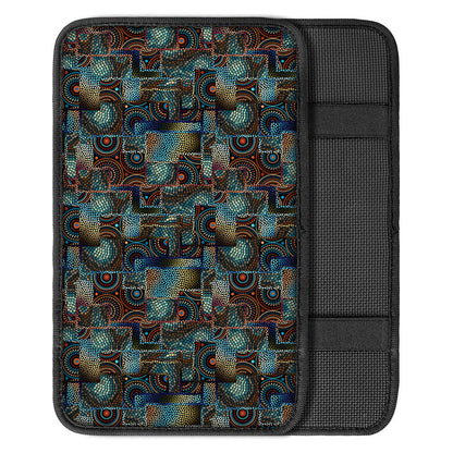 Mosaic Patchwork Pattern Print Car Center Console Cover