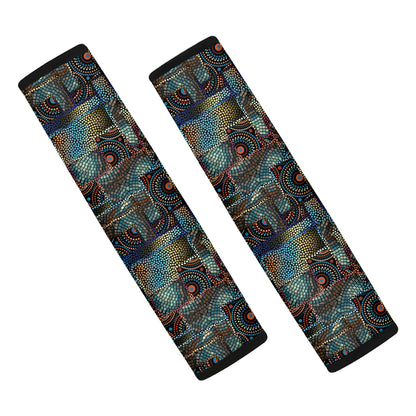 Mosaic Patchwork Pattern Print Car Seat Belt Covers