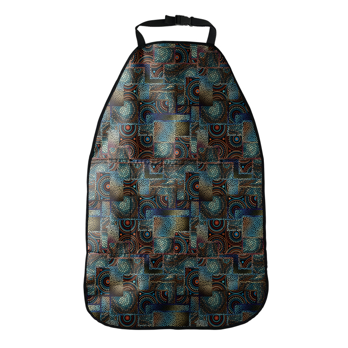 Mosaic Patchwork Pattern Print Car Seat Organizers