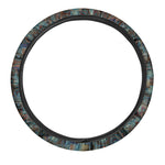 Mosaic Patchwork Pattern Print Car Steering Wheel Cover