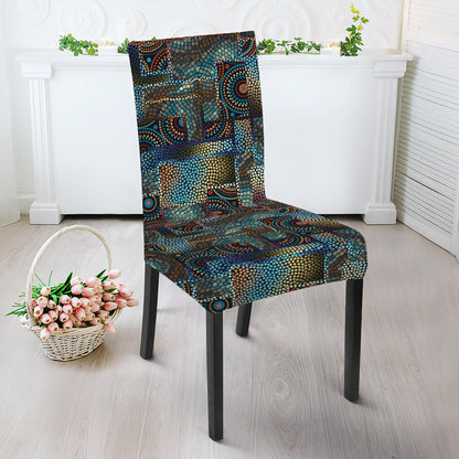 Mosaic Patchwork Pattern Print Dining Chair Slipcover