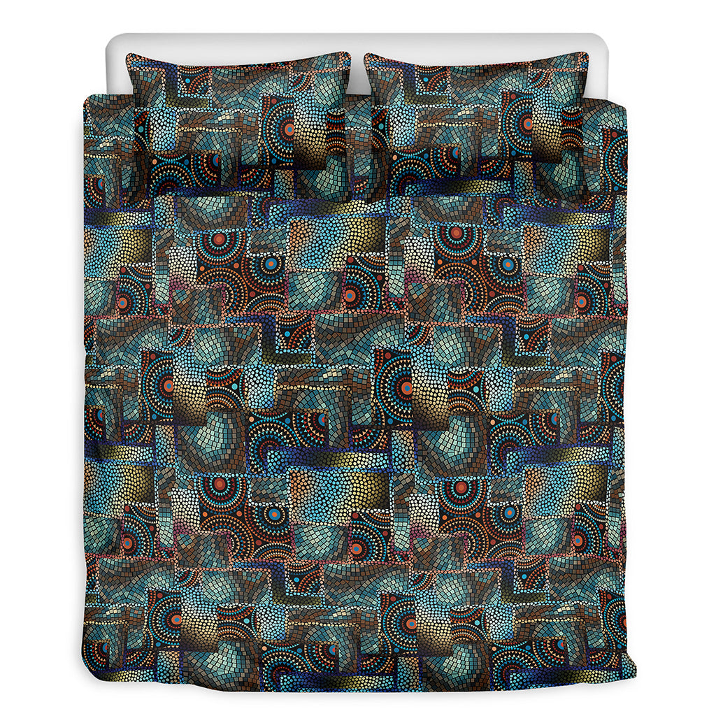 Mosaic Patchwork Pattern Print Duvet Cover Bedding Set