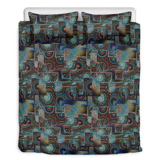 Mosaic Patchwork Pattern Print Duvet Cover Bedding Set