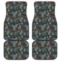 Mosaic Patchwork Pattern Print Front and Back Car Floor Mats