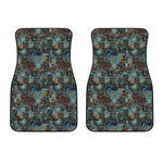 Mosaic Patchwork Pattern Print Front Car Floor Mats