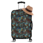 Mosaic Patchwork Pattern Print Luggage Cover