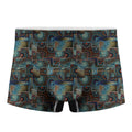 Mosaic Patchwork Pattern Print Men's Boxer Briefs