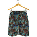 Mosaic Patchwork Pattern Print Men's Shorts