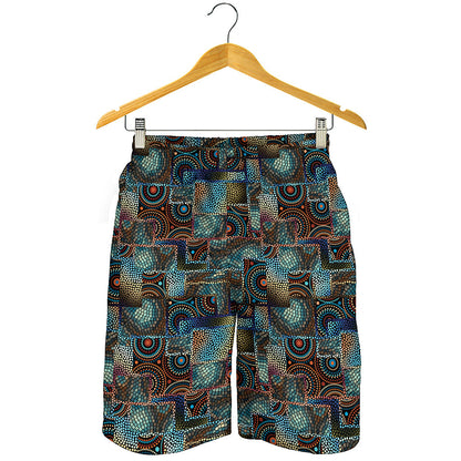 Mosaic Patchwork Pattern Print Men's Shorts