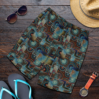 Mosaic Patchwork Pattern Print Men's Shorts