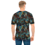 Mosaic Patchwork Pattern Print Men's T-Shirt