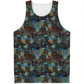 Mosaic Patchwork Pattern Print Men's Tank Top