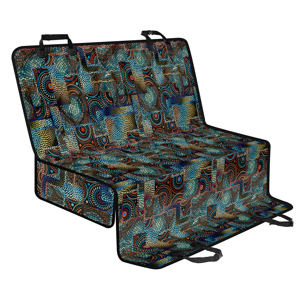 Mosaic Patchwork Pattern Print Pet Car Back Seat Cover