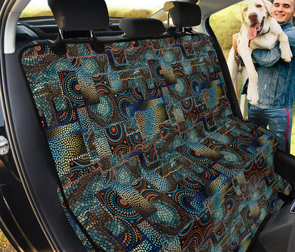 Mosaic Patchwork Pattern Print Pet Car Back Seat Cover
