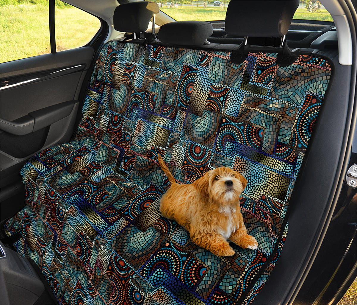 Mosaic Patchwork Pattern Print Pet Car Back Seat Cover