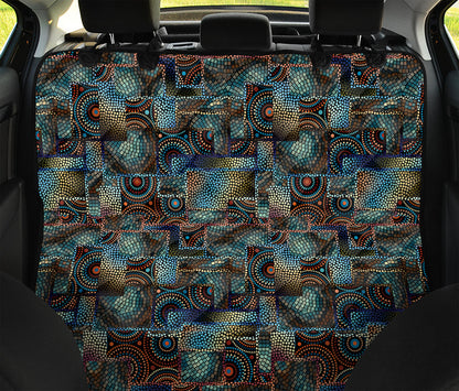 Mosaic Patchwork Pattern Print Pet Car Back Seat Cover