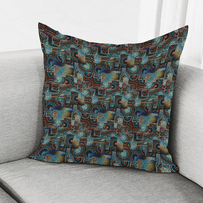 Mosaic Patchwork Pattern Print Pillow Cover