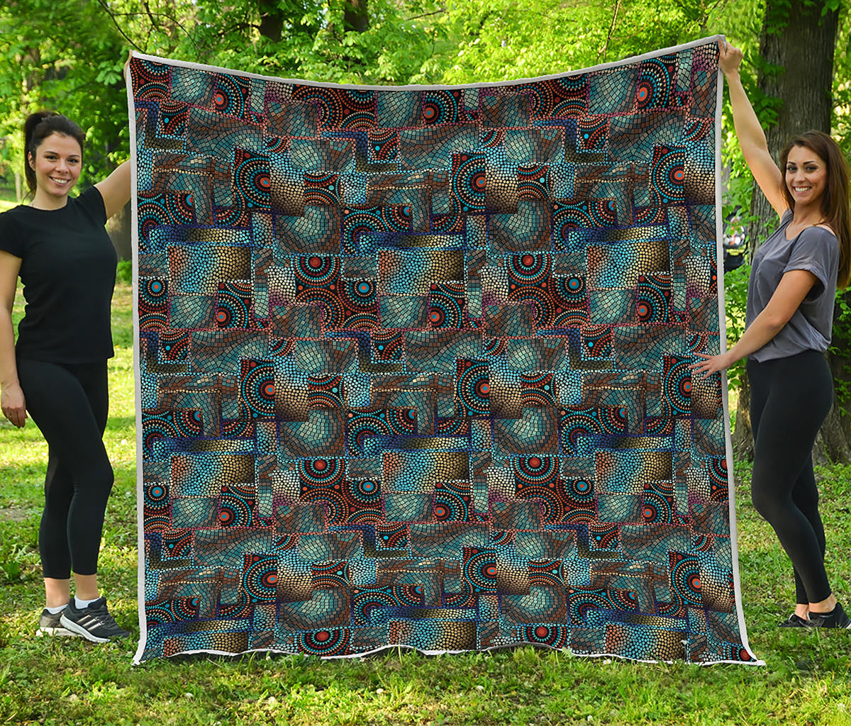 Mosaic Patchwork Pattern Print Quilt
