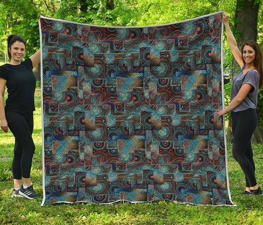 Mosaic Patchwork Pattern Print Quilt