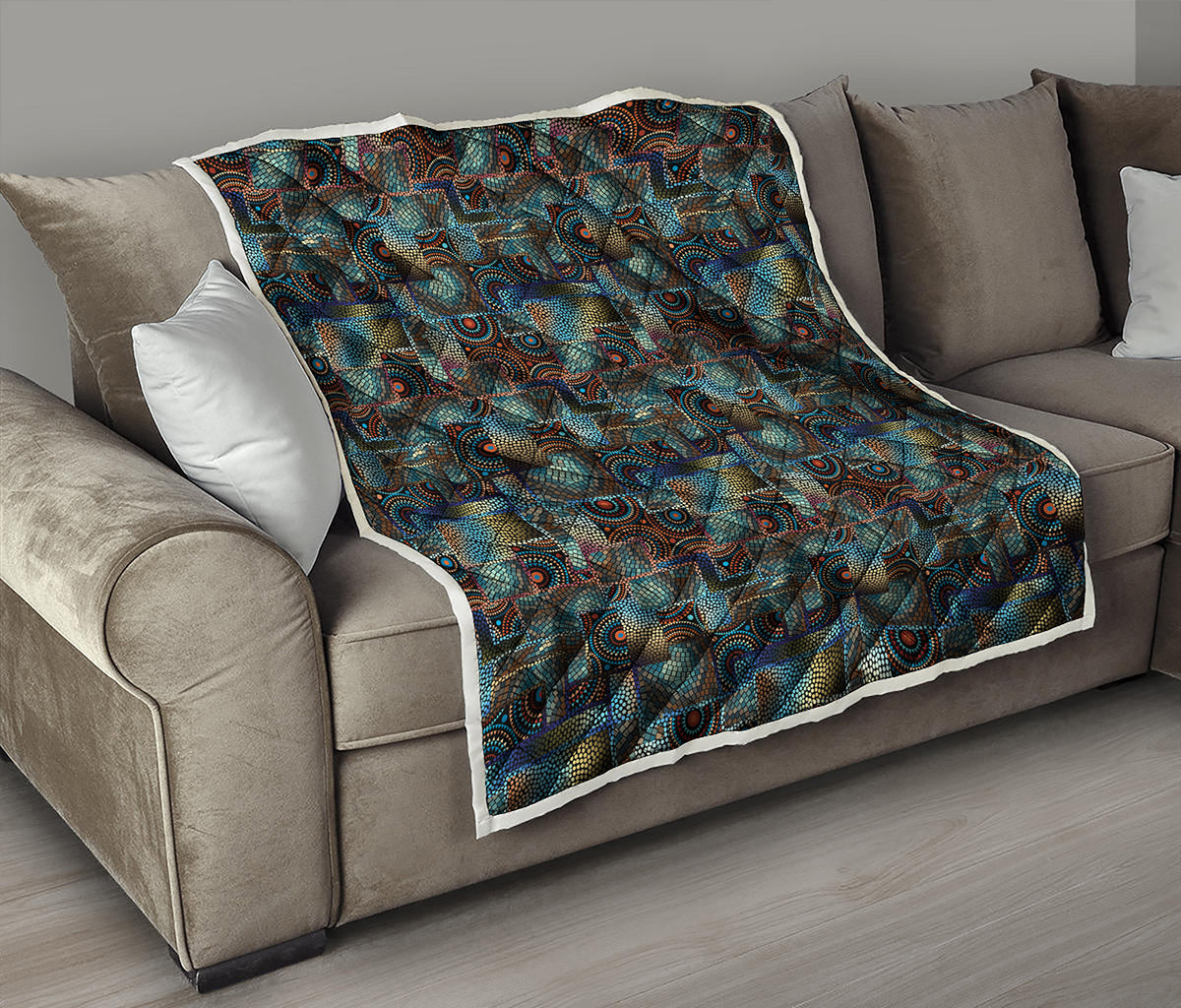 Mosaic Patchwork Pattern Print Quilt