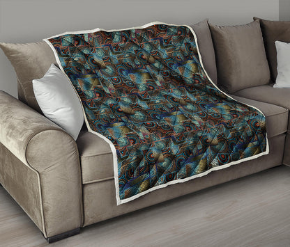 Mosaic Patchwork Pattern Print Quilt