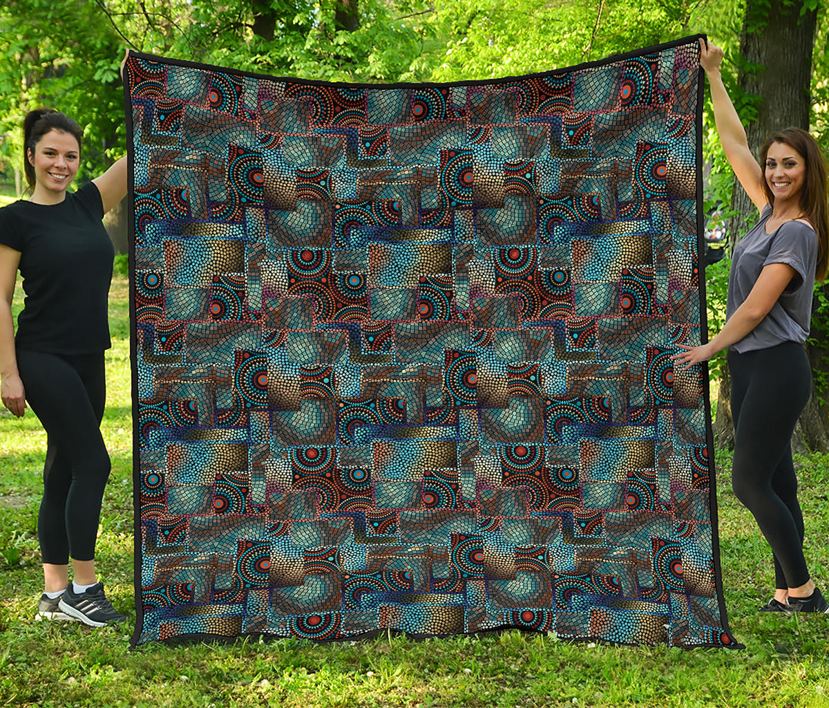Mosaic Patchwork Pattern Print Quilt