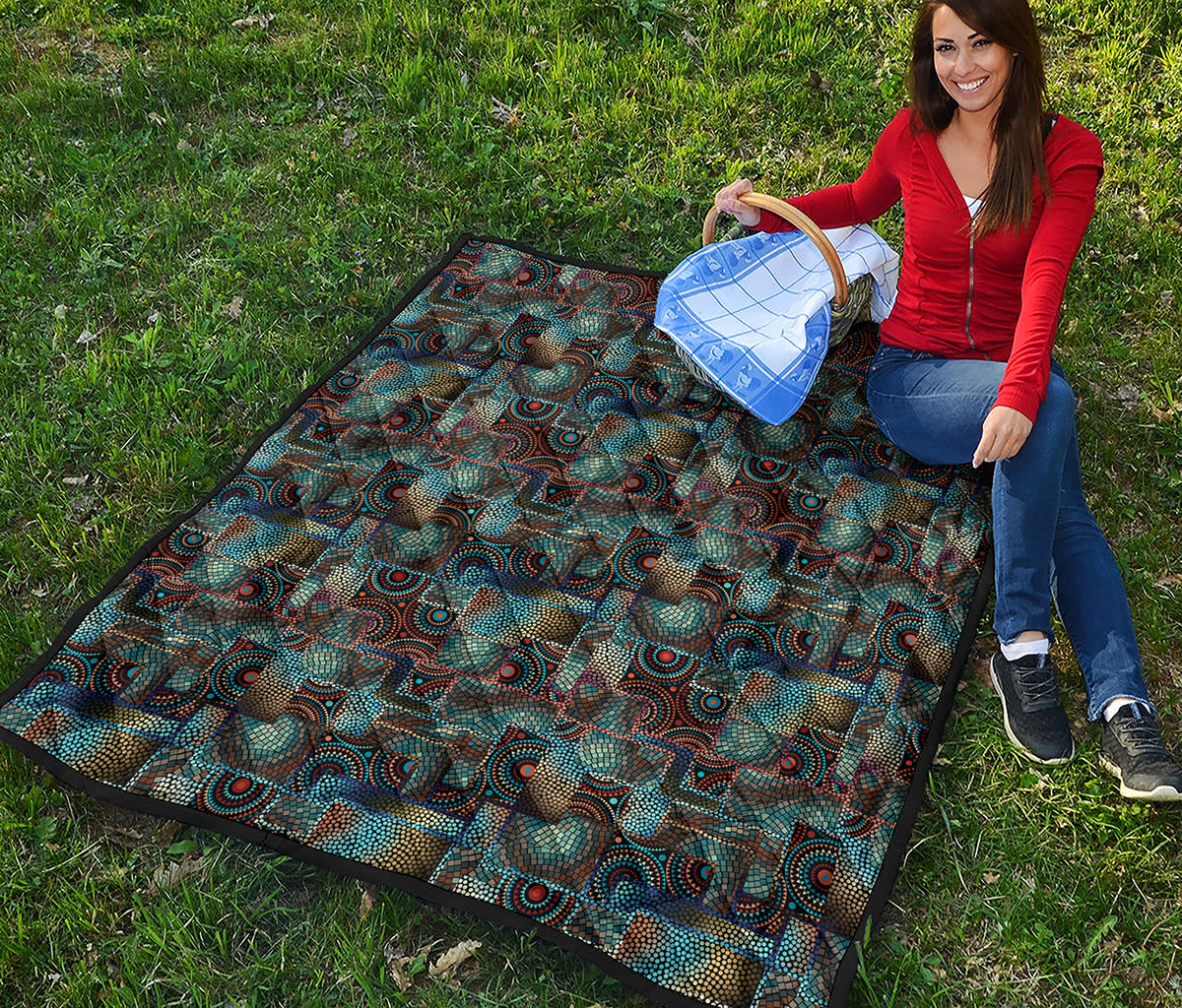 Mosaic Patchwork Pattern Print Quilt