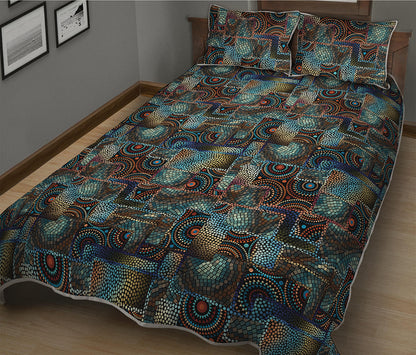 Mosaic Patchwork Pattern Print Quilt Bed Set