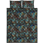 Mosaic Patchwork Pattern Print Quilt Bed Set