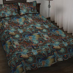Mosaic Patchwork Pattern Print Quilt Bed Set