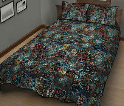 Mosaic Patchwork Pattern Print Quilt Bed Set