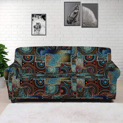Mosaic Patchwork Pattern Print Sofa Cover