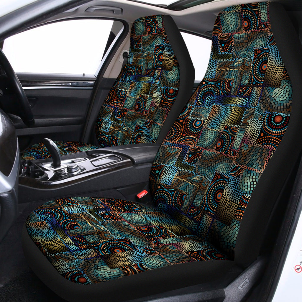 Mosaic Patchwork Pattern Print Universal Fit Car Seat Covers
