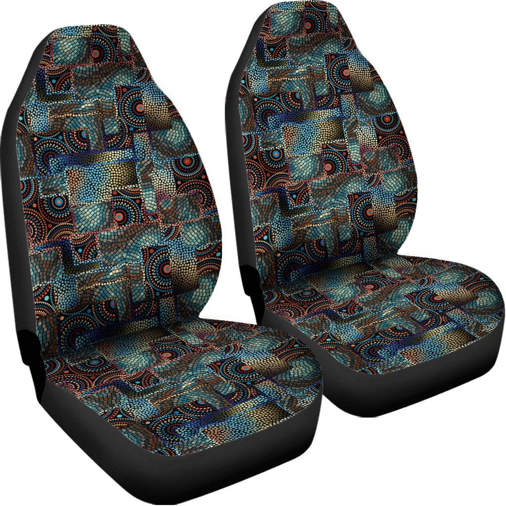 Mosaic Patchwork Pattern Print Universal Fit Car Seat Covers
