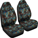 Mosaic Patchwork Pattern Print Universal Fit Car Seat Covers