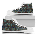 Mosaic Patchwork Pattern Print White High Top Sneakers