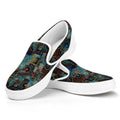 Mosaic Patchwork Pattern Print White Slip On Sneakers