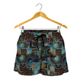 Mosaic Patchwork Pattern Print Women's Shorts
